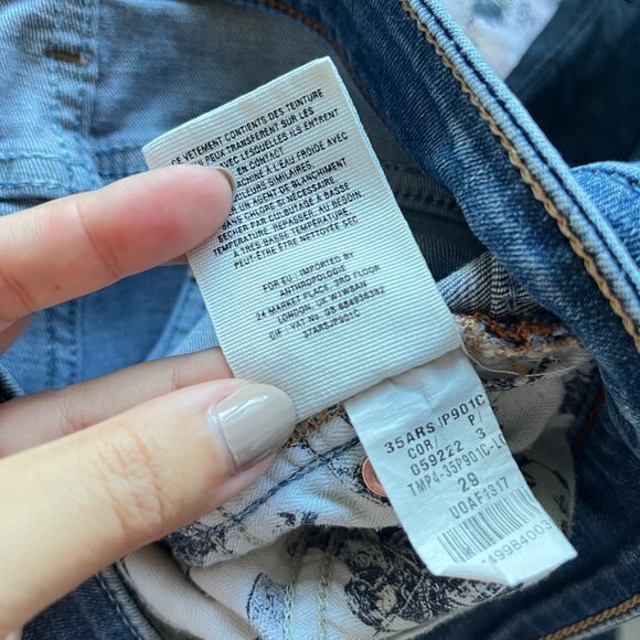 Anthropologie Pilcro and the Letterpress Women's Ankle Skinny Jeans Blue Size 29 - Picture 10 of 10